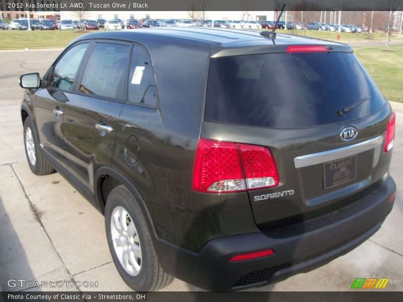 Tuscan Olive / Black 2012 Kia Sorento LX AWD