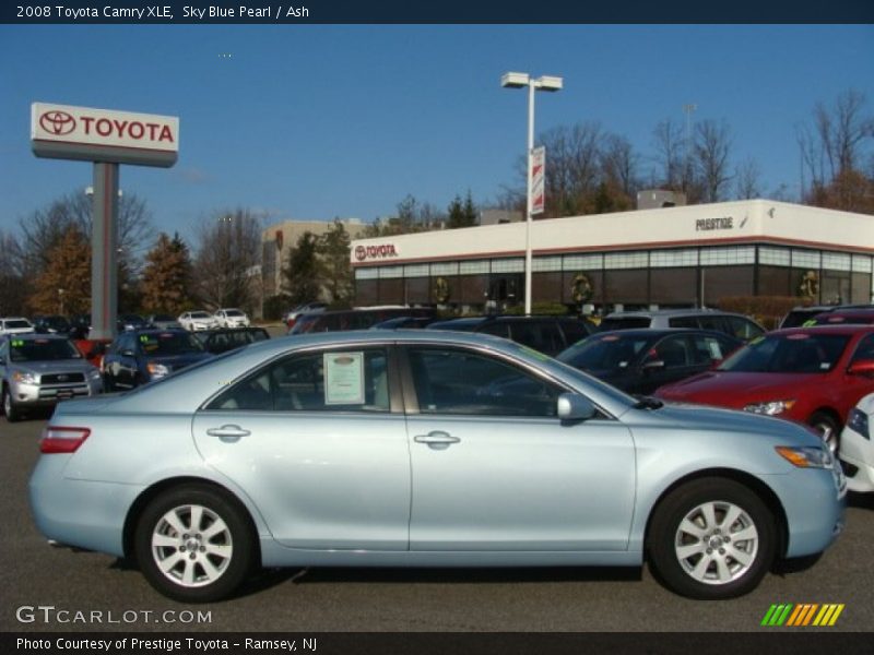 Sky Blue Pearl / Ash 2008 Toyota Camry XLE