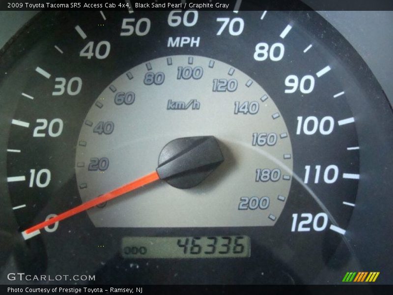 Black Sand Pearl / Graphite Gray 2009 Toyota Tacoma SR5 Access Cab 4x4