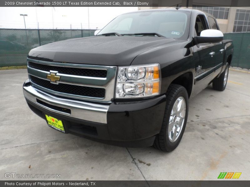 Black / Ebony 2009 Chevrolet Silverado 1500 LT Texas Edition Extended Cab