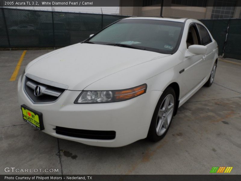White Diamond Pearl / Camel 2005 Acura TL 3.2