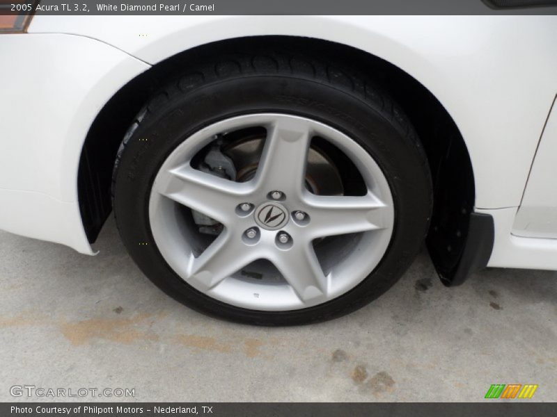 White Diamond Pearl / Camel 2005 Acura TL 3.2