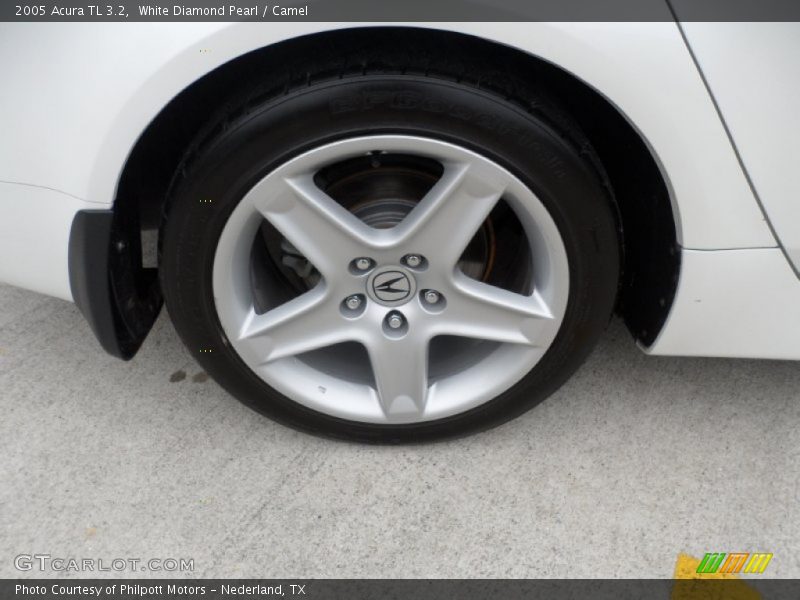 White Diamond Pearl / Camel 2005 Acura TL 3.2