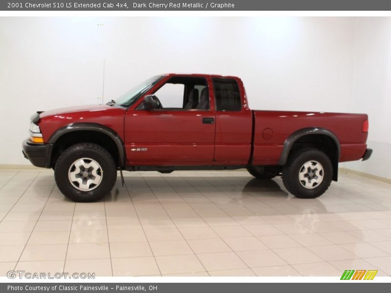 Dark Cherry Red Metallic / Graphite 2001 Chevrolet S10 LS Extended Cab 4x4