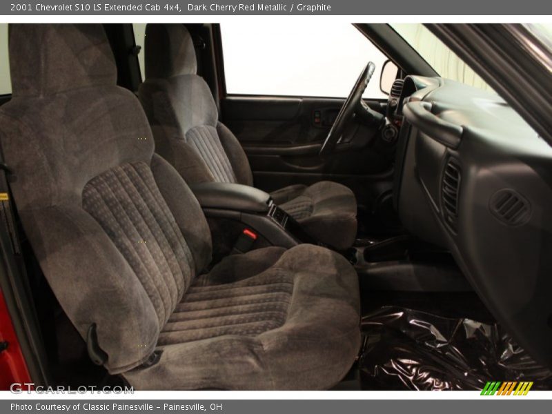 Dark Cherry Red Metallic / Graphite 2001 Chevrolet S10 LS Extended Cab 4x4