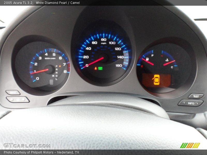 White Diamond Pearl / Camel 2005 Acura TL 3.2