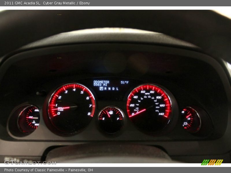 Cyber Gray Metallic / Ebony 2011 GMC Acadia SL