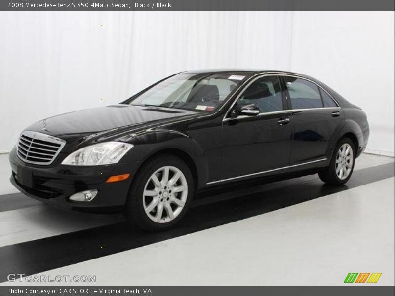 Black / Black 2008 Mercedes-Benz S 550 4Matic Sedan