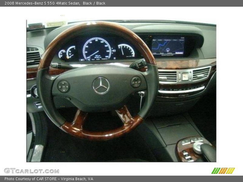 Black / Black 2008 Mercedes-Benz S 550 4Matic Sedan