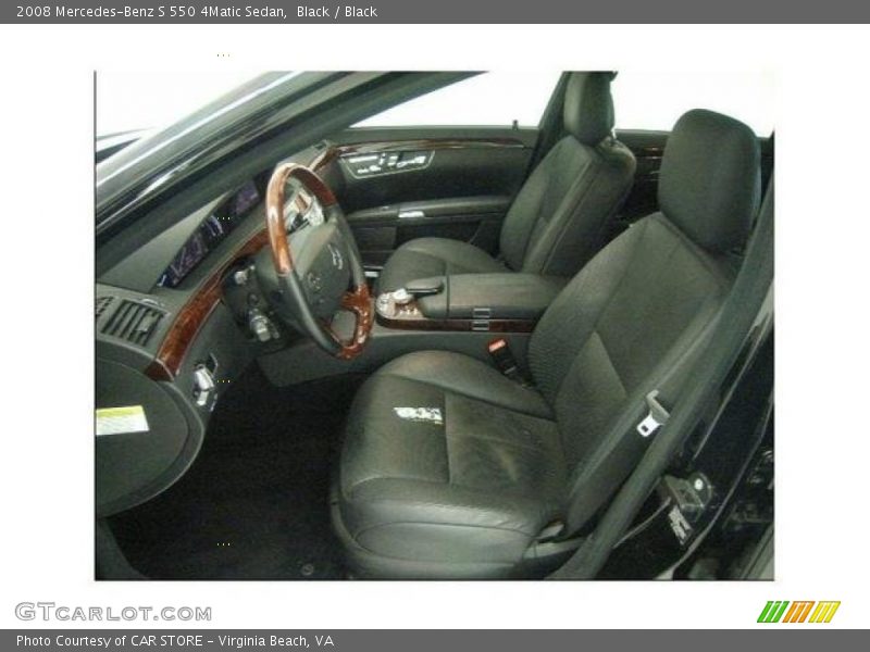 Black / Black 2008 Mercedes-Benz S 550 4Matic Sedan