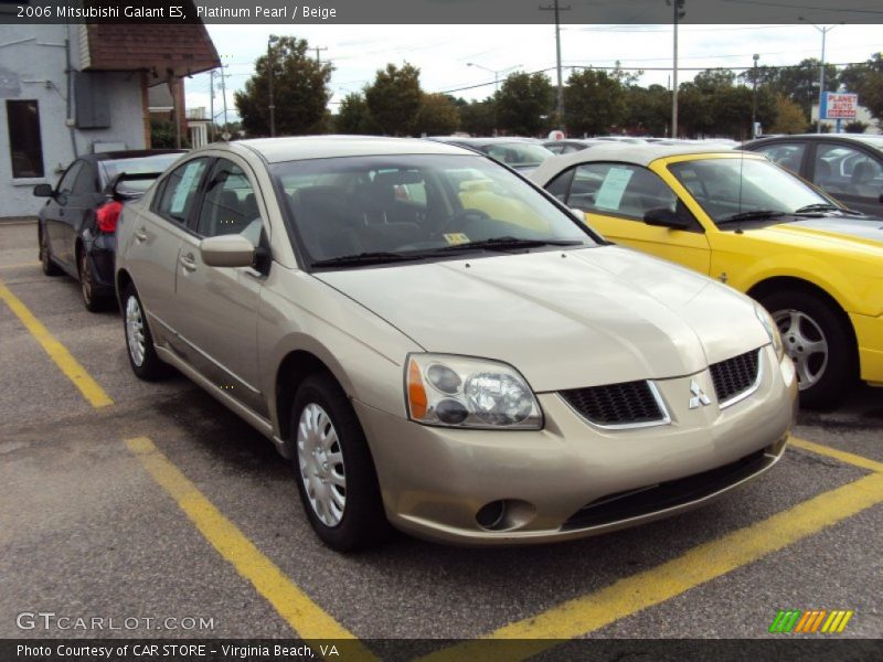 Platinum Pearl / Beige 2006 Mitsubishi Galant ES