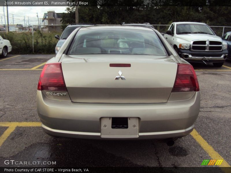 Platinum Pearl / Beige 2006 Mitsubishi Galant ES