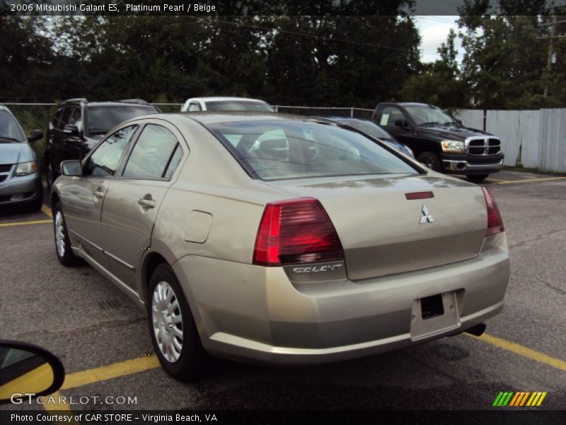 Platinum Pearl / Beige 2006 Mitsubishi Galant ES