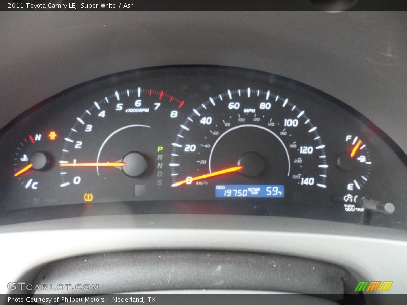 Super White / Ash 2011 Toyota Camry LE