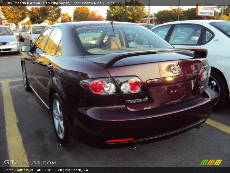 Dark Cherry Mica / Beige 2008 Mazda MAZDA6 s Touring Sedan