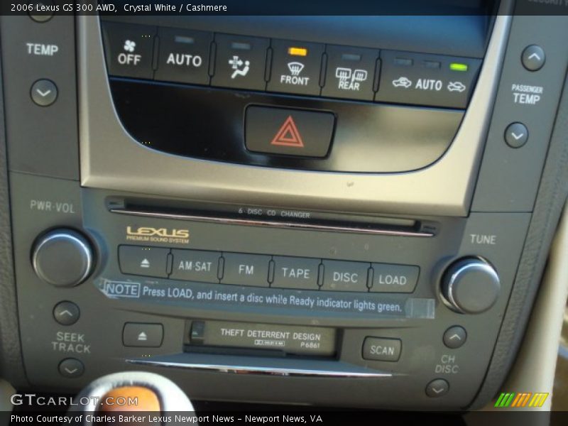 Crystal White / Cashmere 2006 Lexus GS 300 AWD