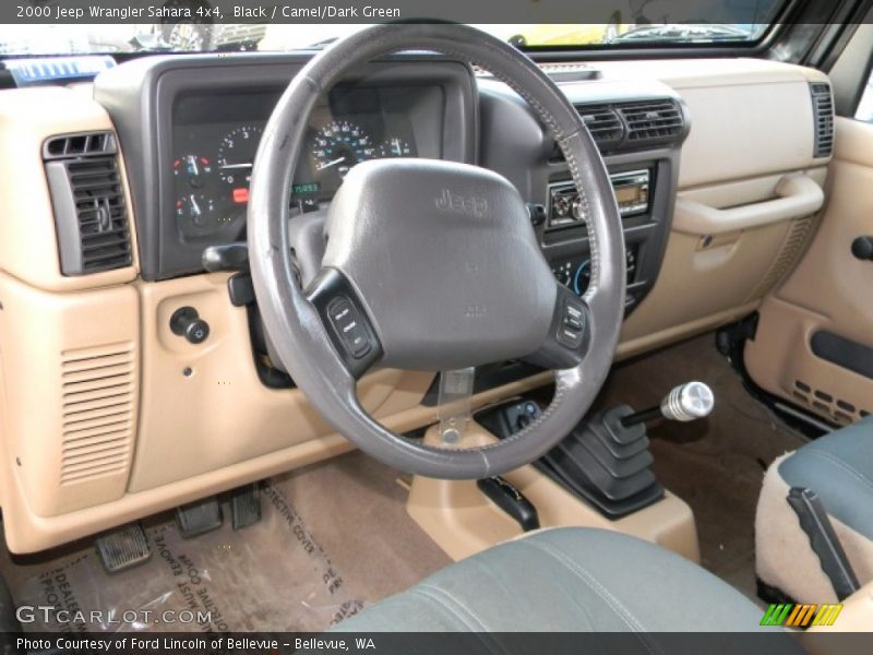 Black / Camel/Dark Green 2000 Jeep Wrangler Sahara 4x4
