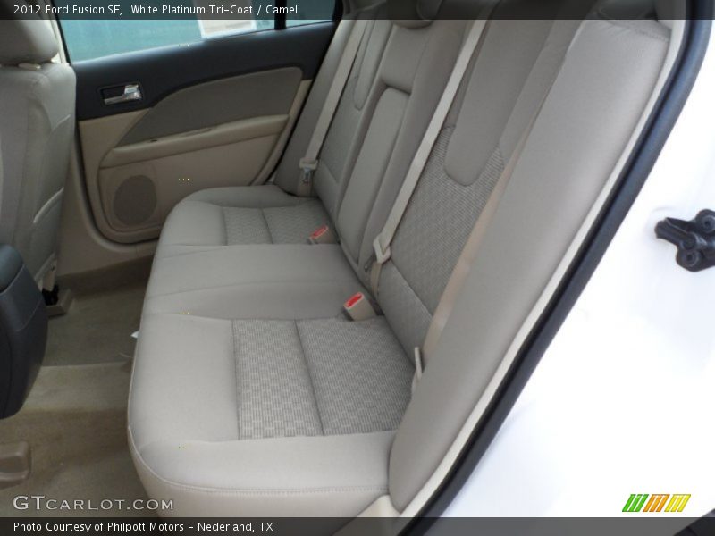 White Platinum Tri-Coat / Camel 2012 Ford Fusion SE