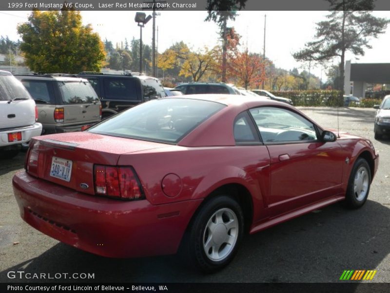 Laser Red Metallic / Dark Charcoal 1999 Ford Mustang V6 Coupe