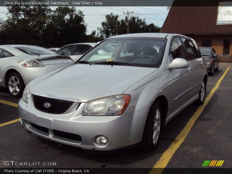 Clear Silver / Gray 2006 Kia Spectra Spectra5 Hatchback