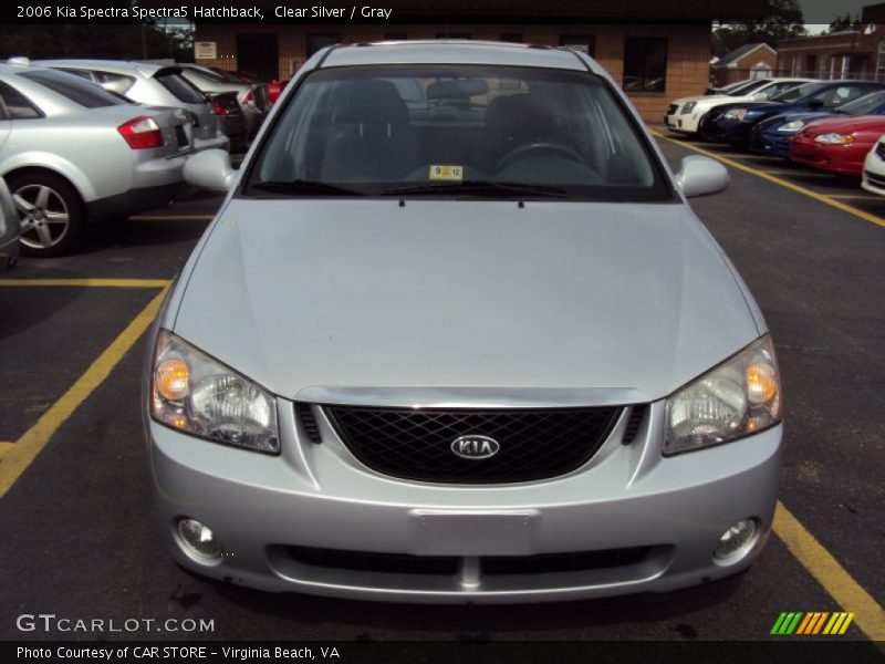 Clear Silver / Gray 2006 Kia Spectra Spectra5 Hatchback