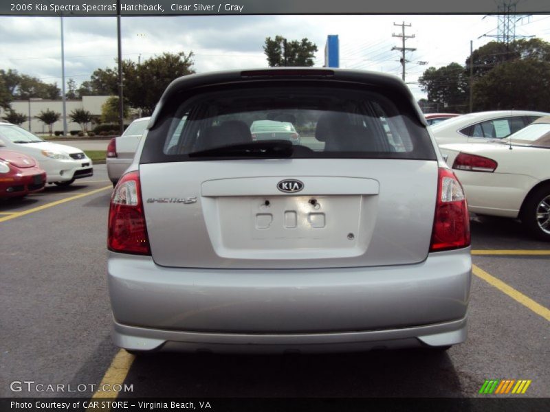 Clear Silver / Gray 2006 Kia Spectra Spectra5 Hatchback