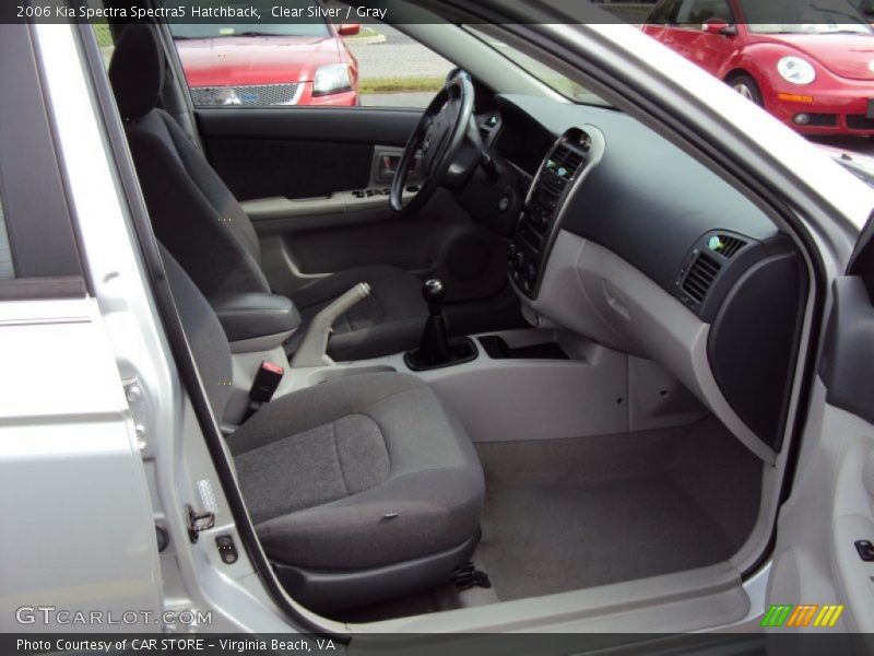 Clear Silver / Gray 2006 Kia Spectra Spectra5 Hatchback