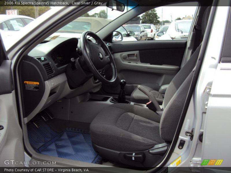 Clear Silver / Gray 2006 Kia Spectra Spectra5 Hatchback