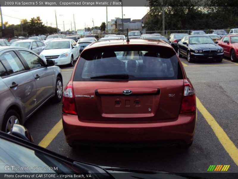 Copperhead Orange Metallic / Black 2009 Kia Spectra 5 SX Wagon