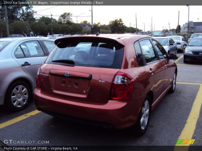 Copperhead Orange Metallic / Black 2009 Kia Spectra 5 SX Wagon