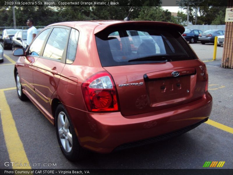 Copperhead Orange Metallic / Black 2009 Kia Spectra 5 SX Wagon