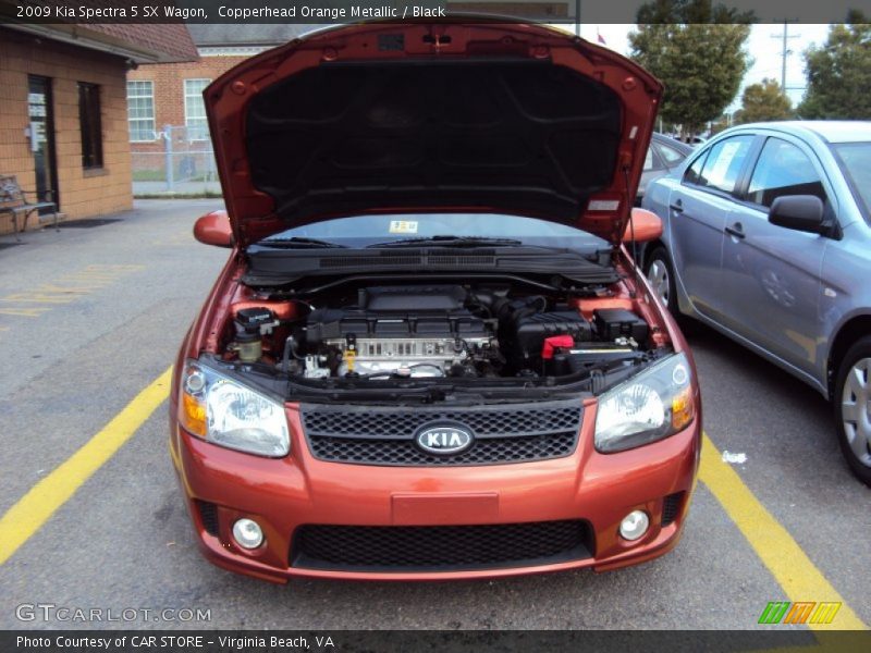 Copperhead Orange Metallic / Black 2009 Kia Spectra 5 SX Wagon