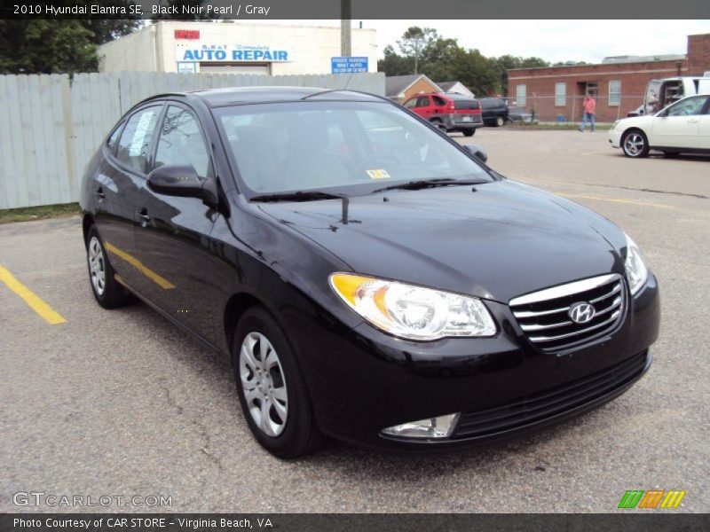 Black Noir Pearl / Gray 2010 Hyundai Elantra SE