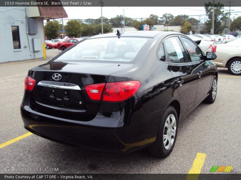 Black Noir Pearl / Gray 2010 Hyundai Elantra SE