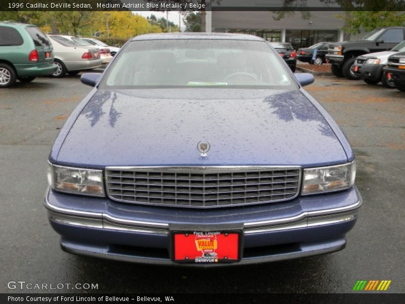 Medium Adriatic Blue Metallic / Beige 1996 Cadillac DeVille Sedan