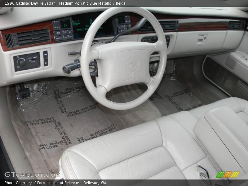 Medium Adriatic Blue Metallic / Beige 1996 Cadillac DeVille Sedan