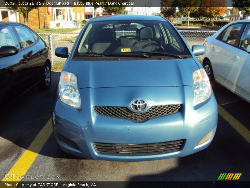 Bayou Blue Pearl / Dark Charcoal 2009 Toyota Yaris S 3 Door Liftback