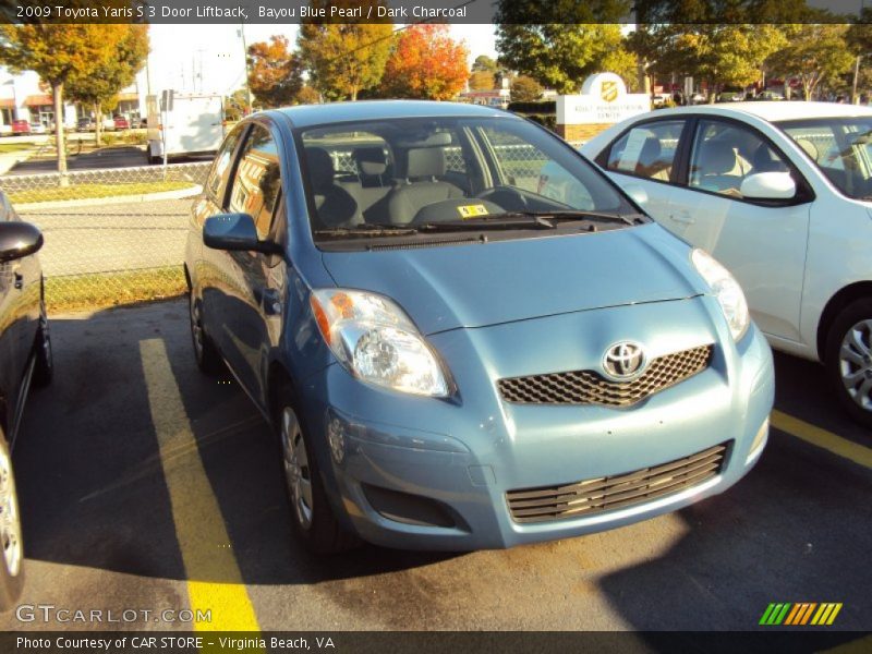 Bayou Blue Pearl / Dark Charcoal 2009 Toyota Yaris S 3 Door Liftback