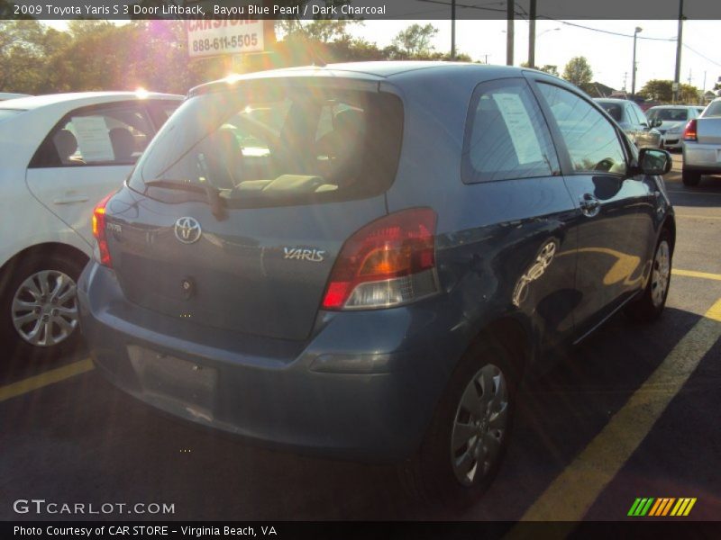 Bayou Blue Pearl / Dark Charcoal 2009 Toyota Yaris S 3 Door Liftback