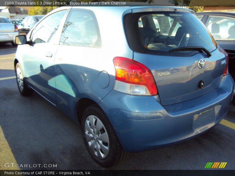 Bayou Blue Pearl / Dark Charcoal 2009 Toyota Yaris S 3 Door Liftback