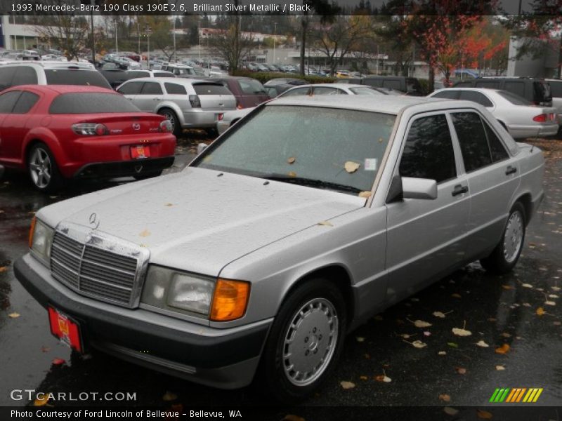 Brilliant Silver Metallic / Black 1993 Mercedes-Benz 190 Class 190E 2.6