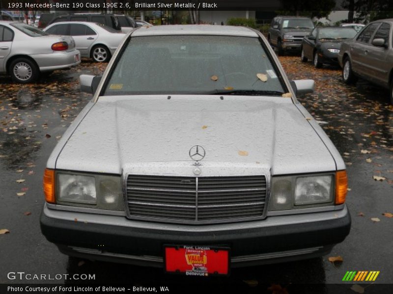 Brilliant Silver Metallic / Black 1993 Mercedes-Benz 190 Class 190E 2.6