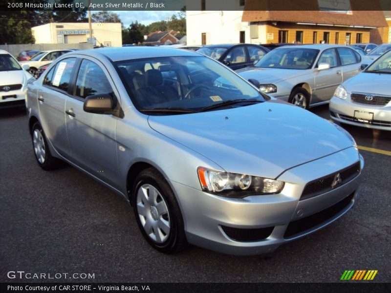 Apex Silver Metallic / Black 2008 Mitsubishi Lancer DE