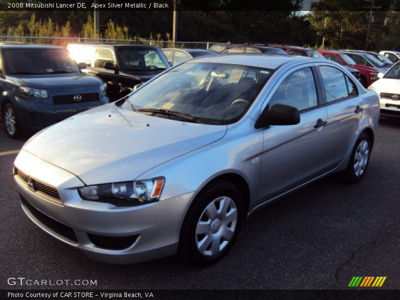 Apex Silver Metallic / Black 2008 Mitsubishi Lancer DE