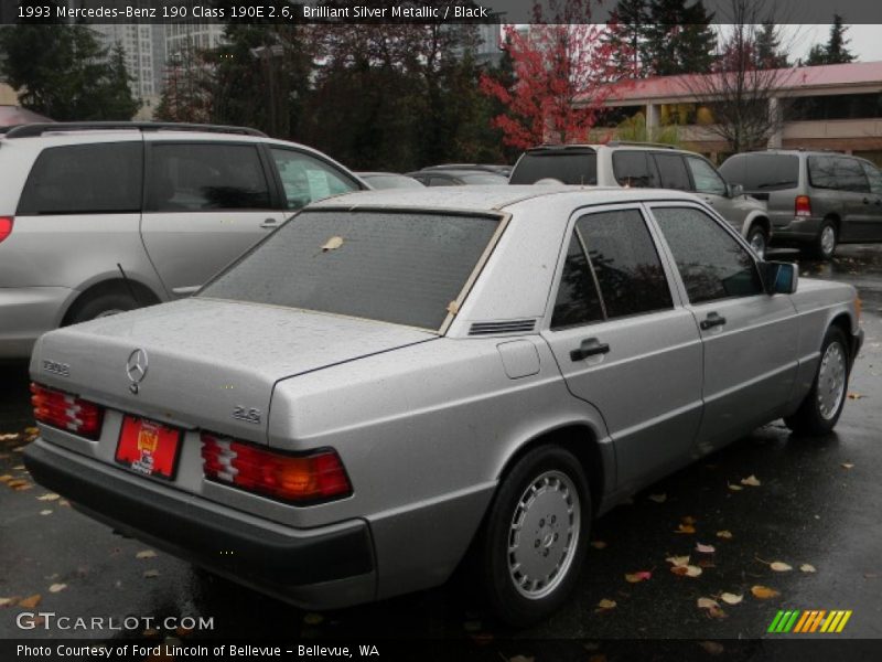 Brilliant Silver Metallic / Black 1993 Mercedes-Benz 190 Class 190E 2.6