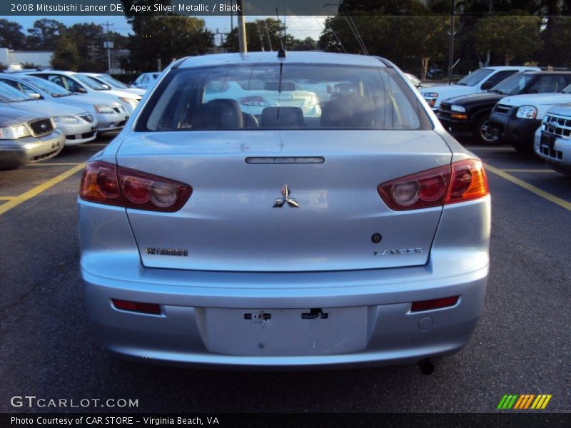 Apex Silver Metallic / Black 2008 Mitsubishi Lancer DE