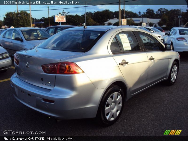 Apex Silver Metallic / Black 2008 Mitsubishi Lancer DE