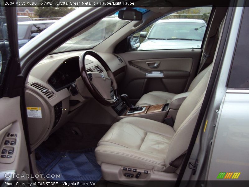 Crystal Green Metallic / Taupe/Light Taupe 2004 Volvo XC90 T6 AWD
