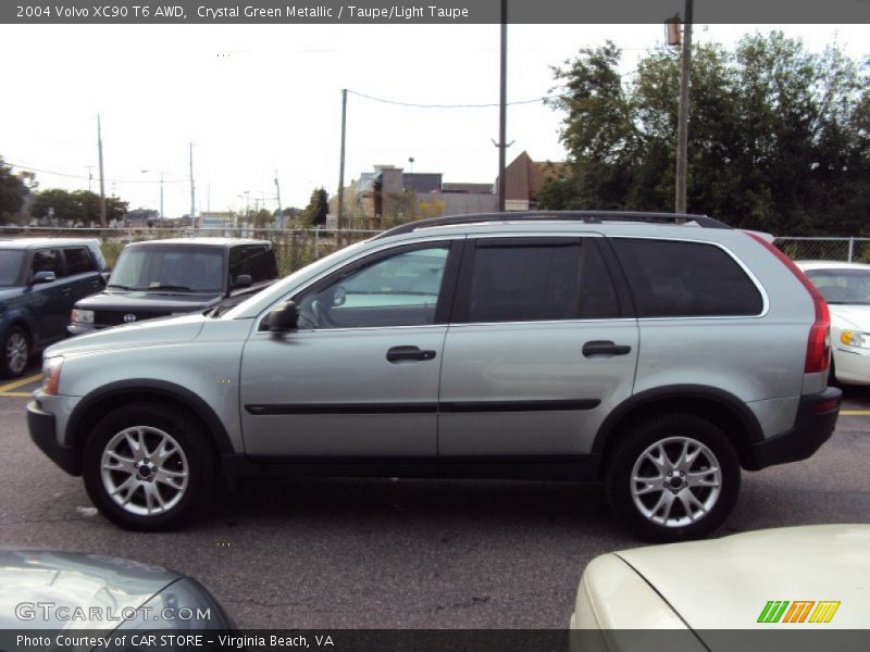 Crystal Green Metallic / Taupe/Light Taupe 2004 Volvo XC90 T6 AWD