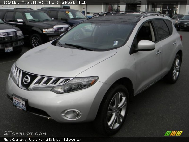 Brilliant Silver Metallic / Black 2009 Nissan Murano LE AWD